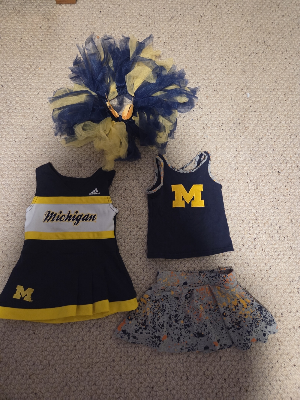 Michigan wolverines toddler girl bundle